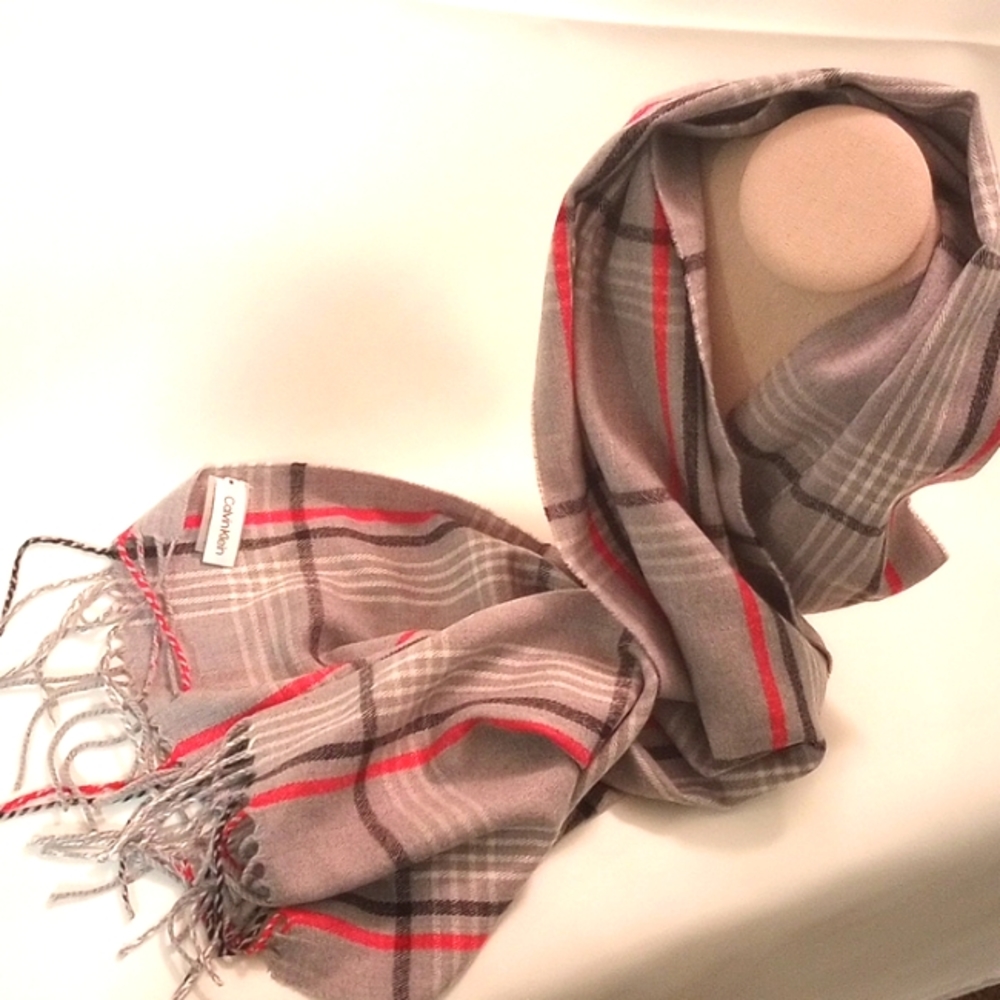 Calvin Klein plaid scarf